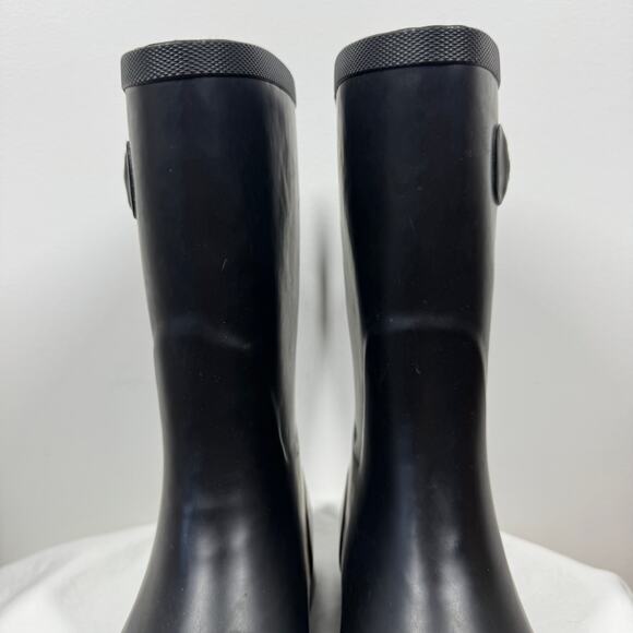 Chooka Boot Women 10 Black Buckle Mid Height Waterproof Rain Boot Outdoor Active - Picture 3 of 6